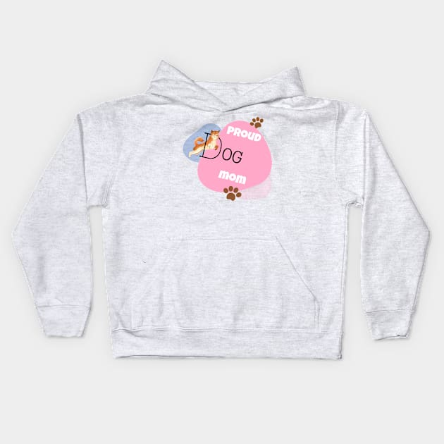 proud dog mom Kids Hoodie by Serotonin